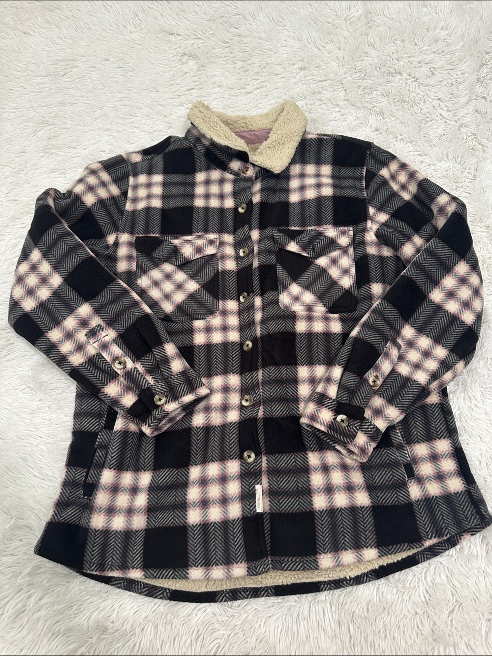 🚗 SoHo Threads Sherpa Lined Flannel Shirt Jacket